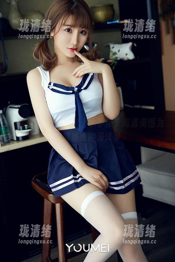 尤蜜荟 - 当安然穿上水手服，高清美图为你揭秘她的海洋梦